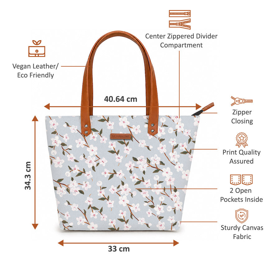 Floral Oversized Shoppers Tote Bag For Women