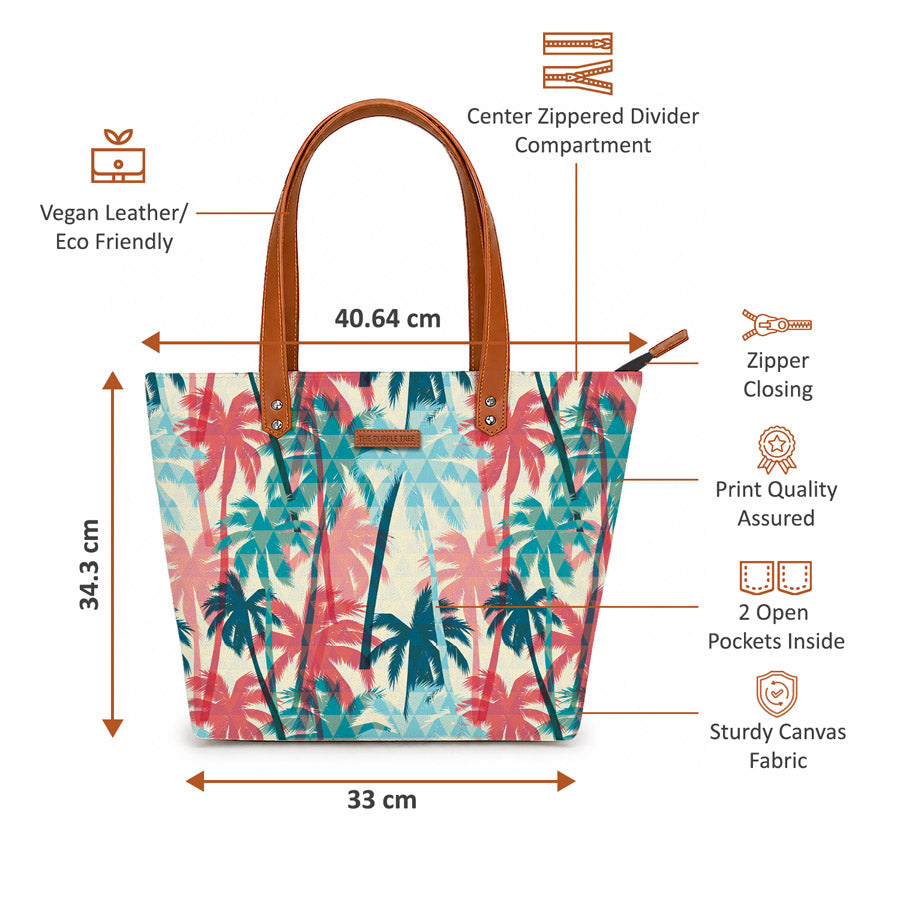 Tropical Isle Oversized Shoppers Tote Bag For Women