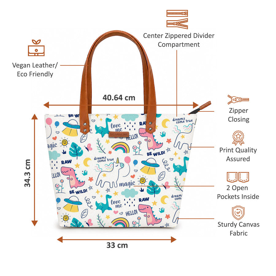 Magic Animal Kingdom Oversized Tote Bag For Women