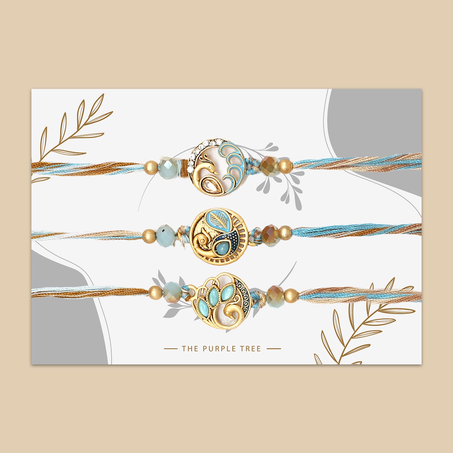 Blue Peacock Krishna Rakhis