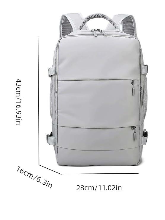 Travel Backpack with Shoe Compartment (Grey)