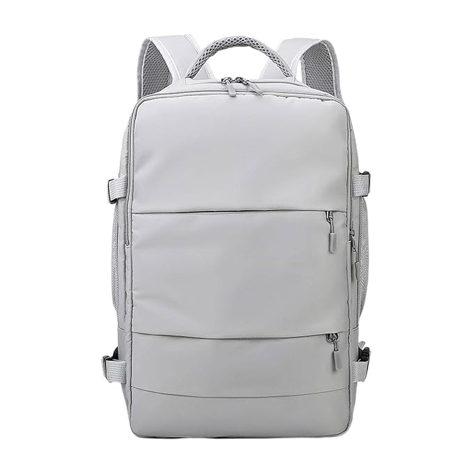 Travel Backpack with Shoe Compartment (Grey)