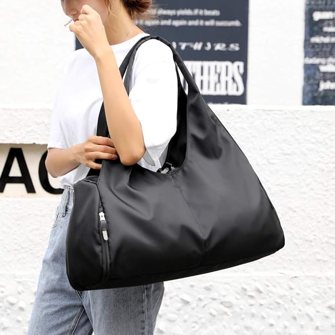 Gym Bag with Shoes Compartment (Black)
