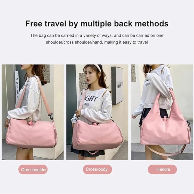 Gym Bag with Shoes Compartment (Black)