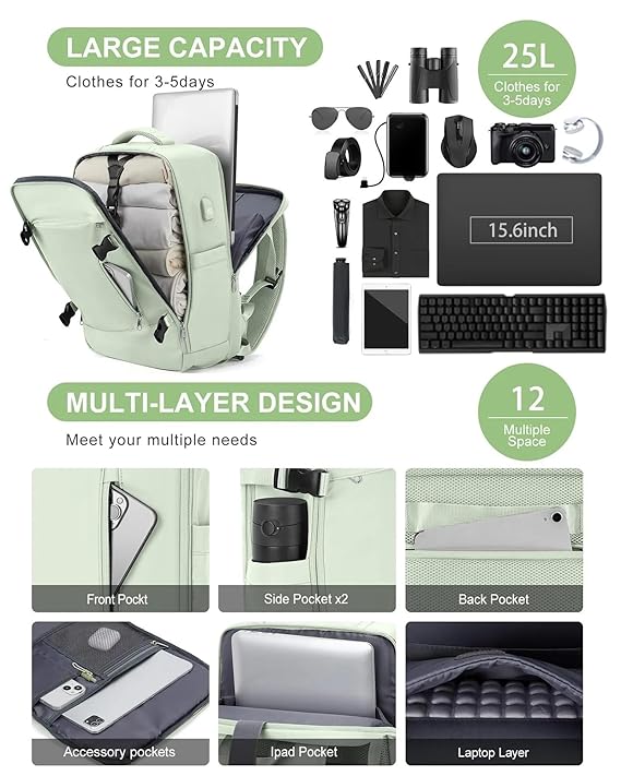 CloudPop Travel Backpack (Green)
