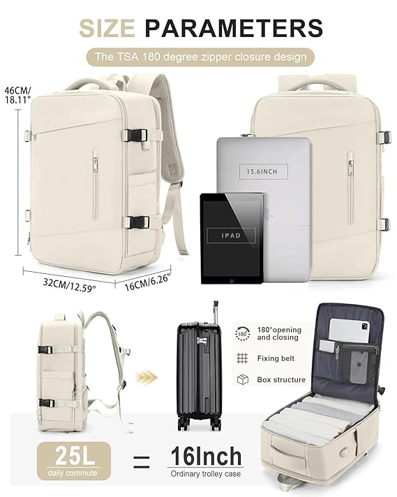 CloudPop Travel Backpack(Off White)