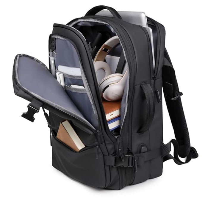 PebblePac 40L Travel Laptop Backpack(Blue)