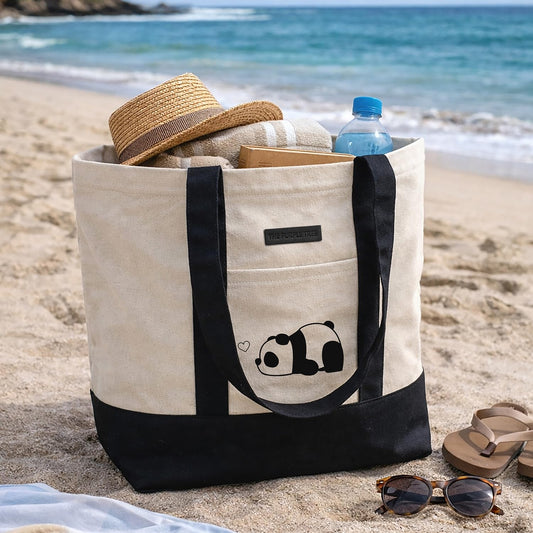 Beach Tote Bag (Panda)