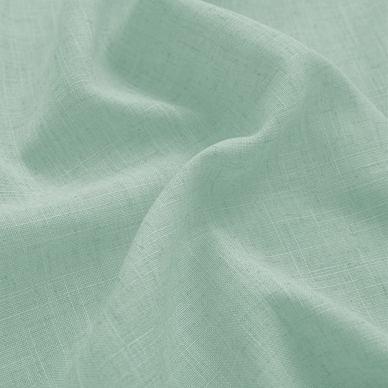 Basic green linen textile pattern.