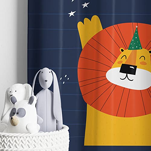 Dream Big Lion Printed Kids Curtains
