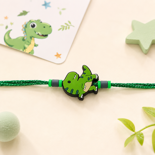 Green Dino Rakhi