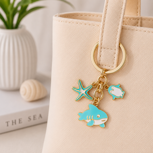 Blue Ocean Friends Bag Charm Keychain