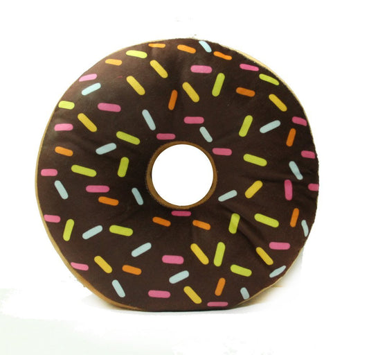 Delicious chocolate donut with swirls of white and brown.