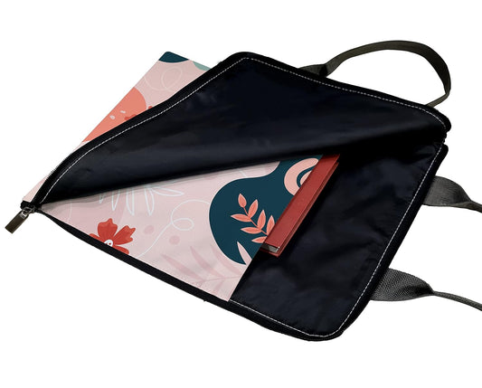 Stay positive quote Documents holder file bag open view