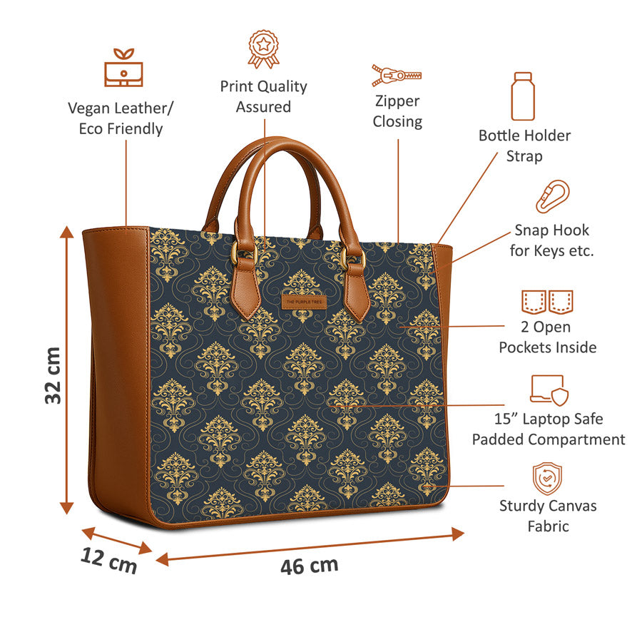 Aurelia Gold Vegan Leather Handbag