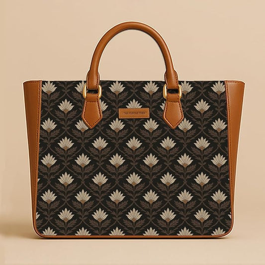 Sepia Garden Vegan Leather Handbag