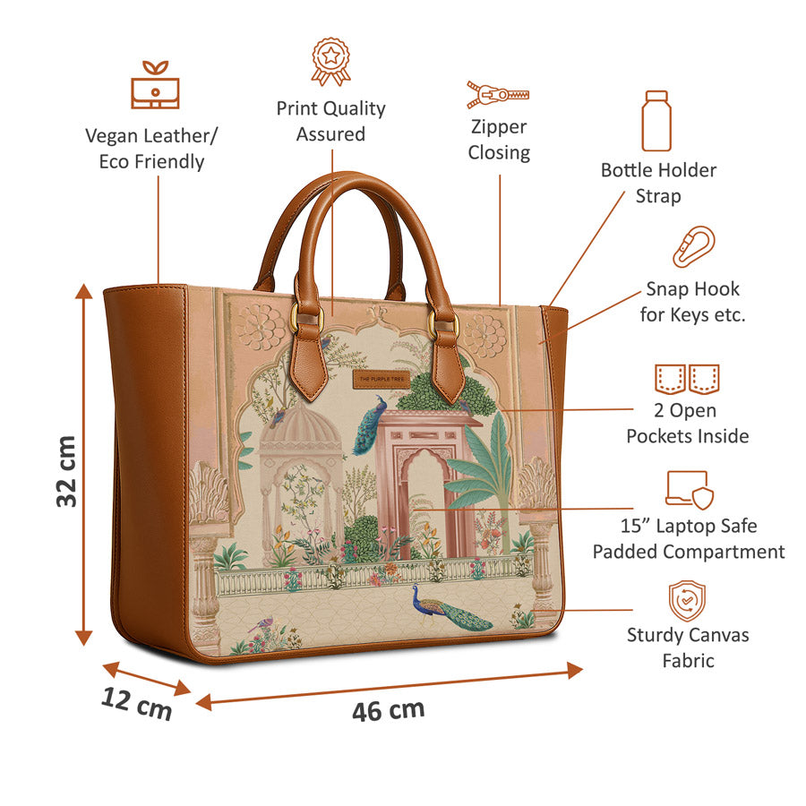Peacock Garden Vegan Leather Handbag