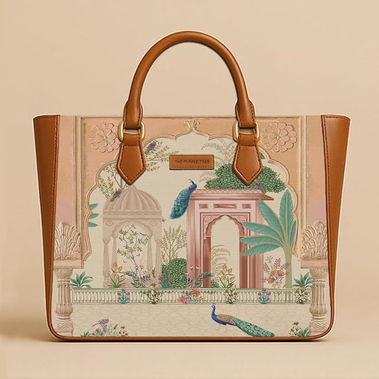 Peacock Garden Vegan Leather Handbag