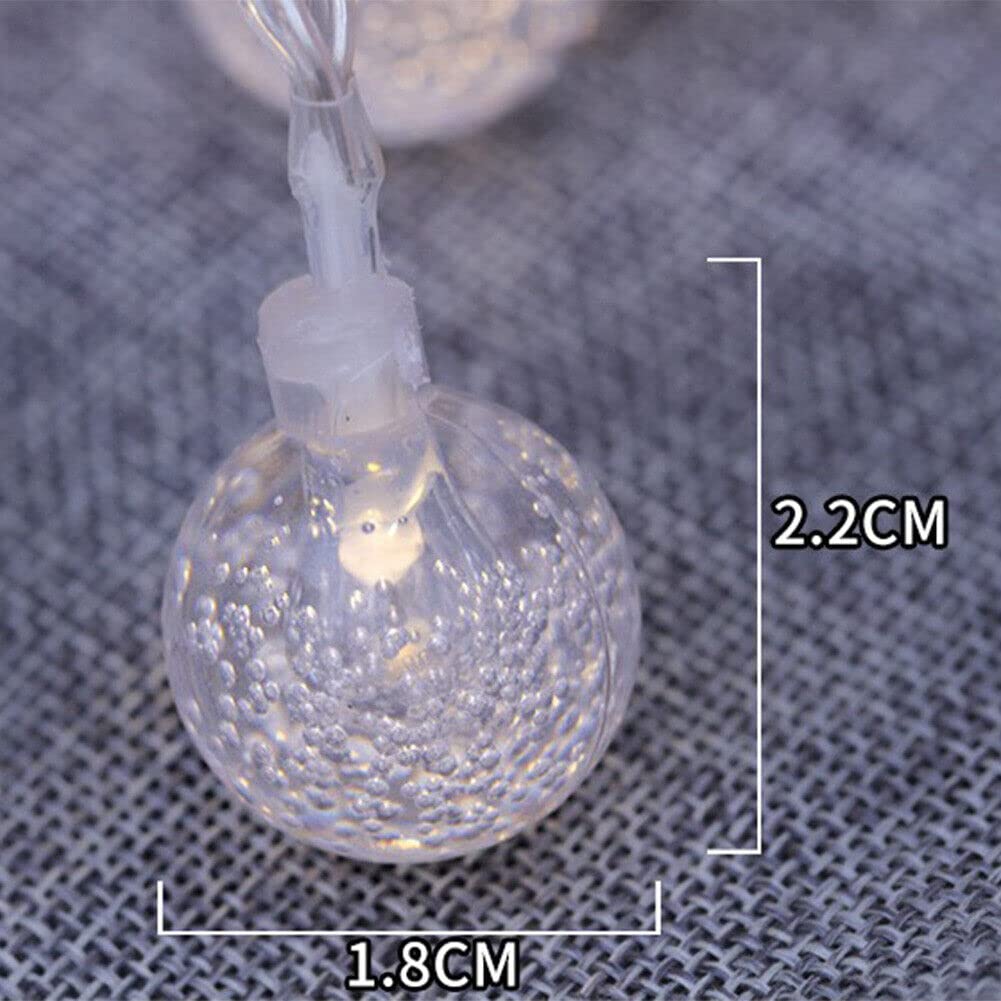 A set of Christmas lights powered by batteries, creating a warm and festive glow.