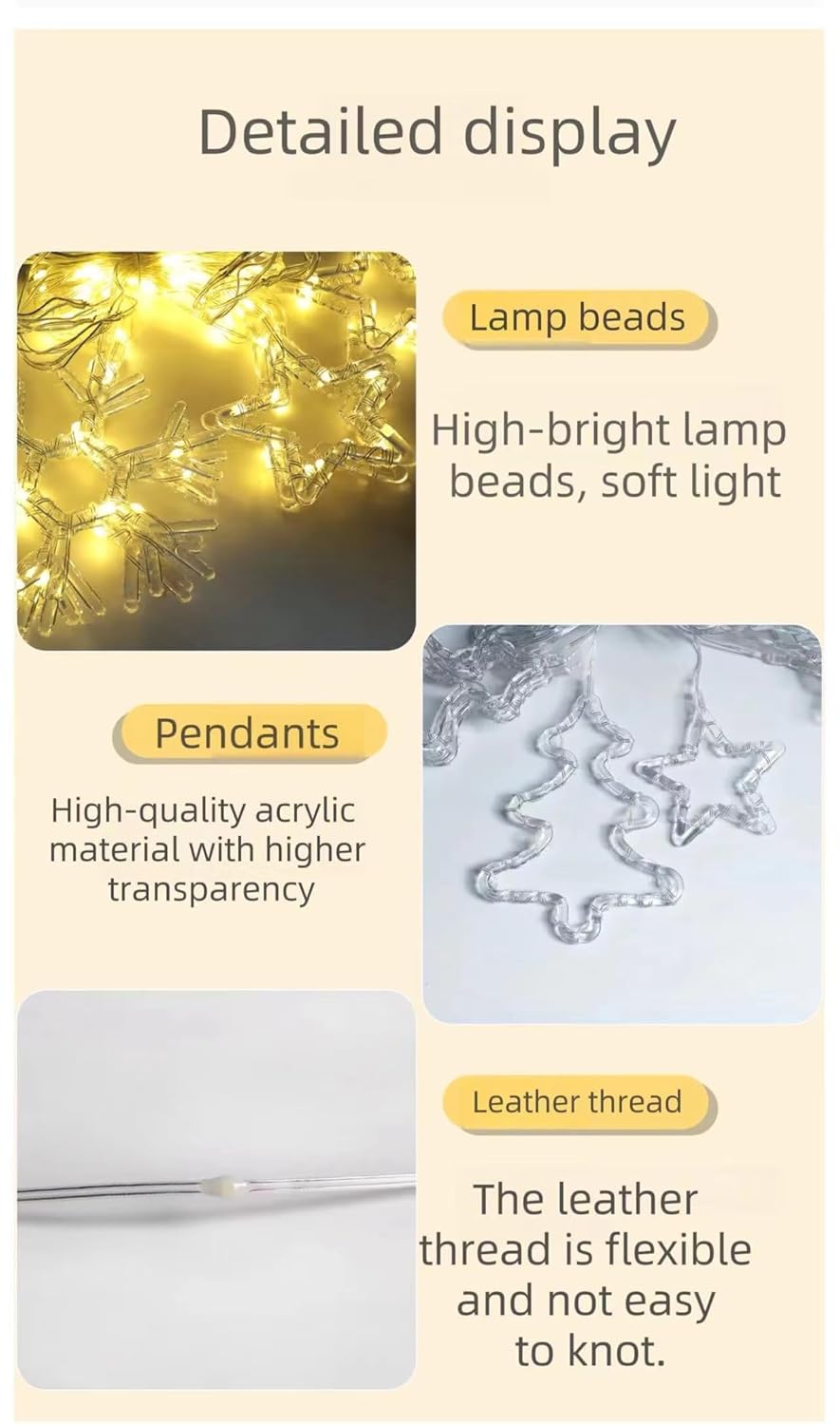 A room decorated with twinkling Christmas lights hanging from the ceiling, adding a magical touch to the holiday season.