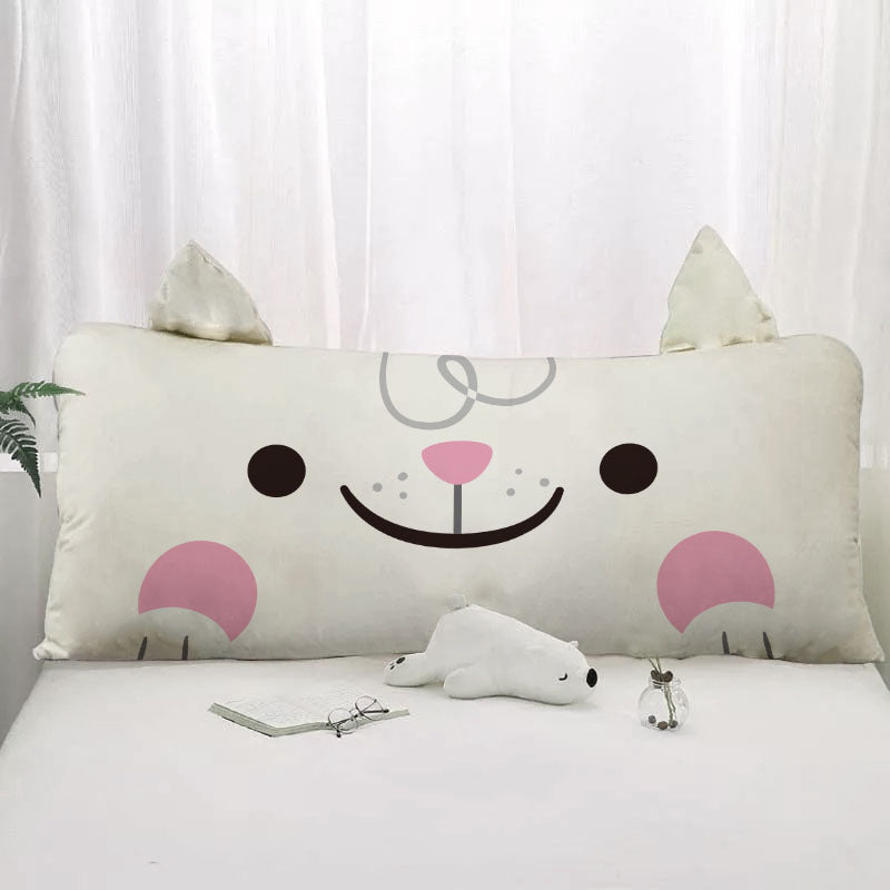 A cute Bunny face on a cozy pillow. Perfect for Bunny lovers to snuggle up with and add a touch of feline charm to their home decor.