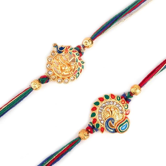 Auspicious Rakhi With Card For Brother