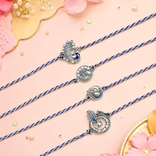 Meenakari Peacock Rakhis