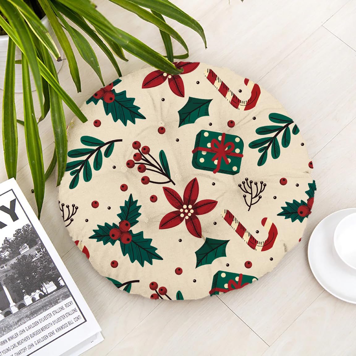 Christmas Round Chair Cushion Chair Pad