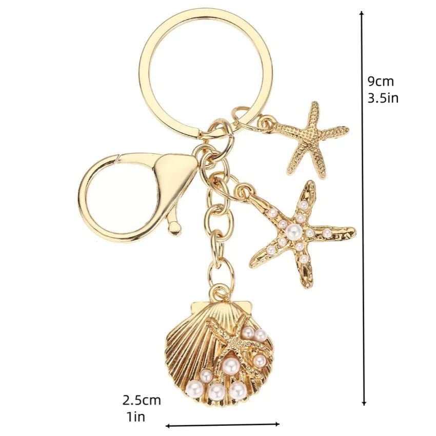Pearls of Ocean Bag Charm Keychain