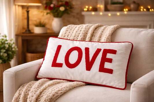 LOVE Tufted Velvet Cushion