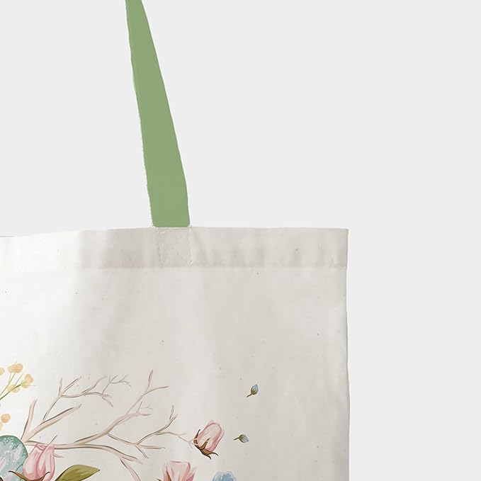 A fashionable tote bag with a beautiful camera image, great for carrying your daily items while expressing your passion.