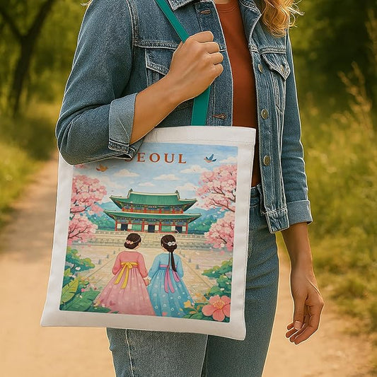 Printed Canvas Tote Bag