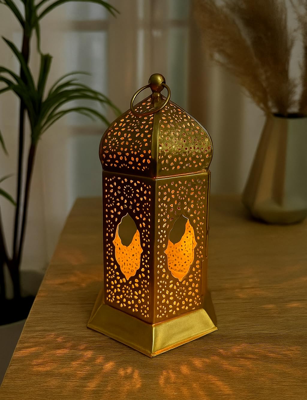 Brass Moroccan Lantern Lamp Tealight Candle Holder