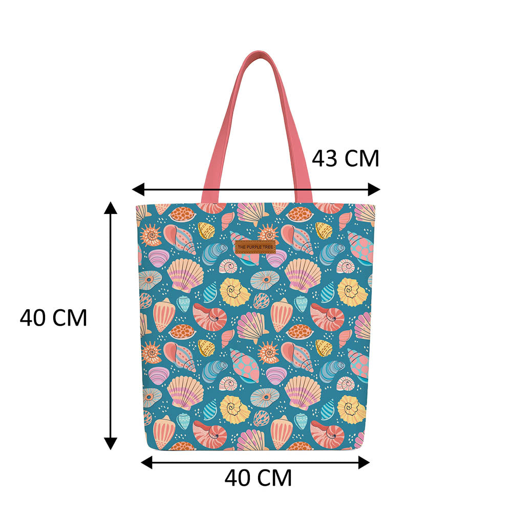 Seashell Art Wide Tote Bags