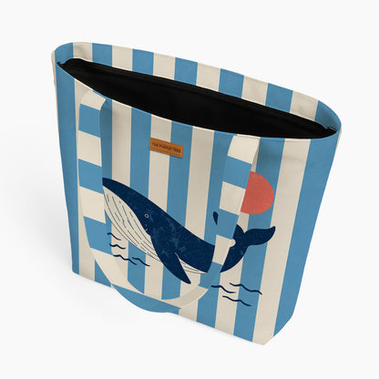 BLUE TIDE WHALE TOTE