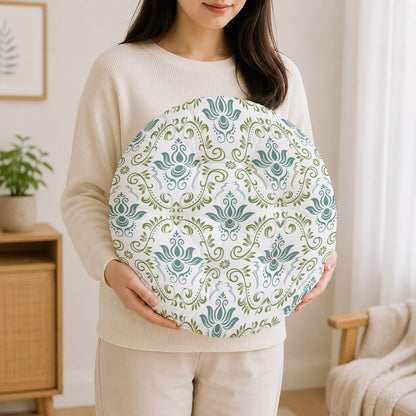 Verdant Whimsy Printed Round Chair Cushion