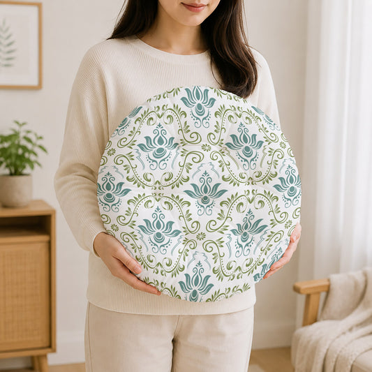 Verdant Whimsy Printed Round Chair Cushion