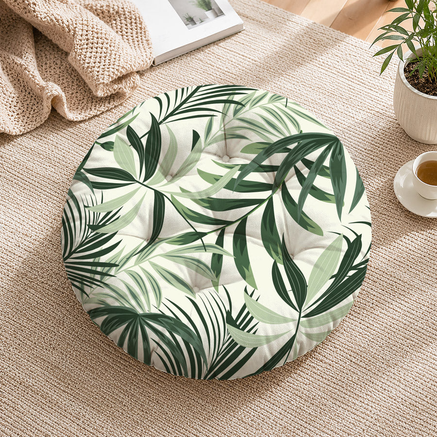 Tropical Vibes Printed Round Chair Cushion