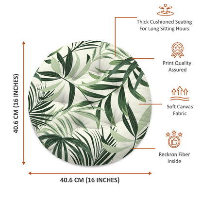 Tropical Vibes Printed Round Chair Cushion