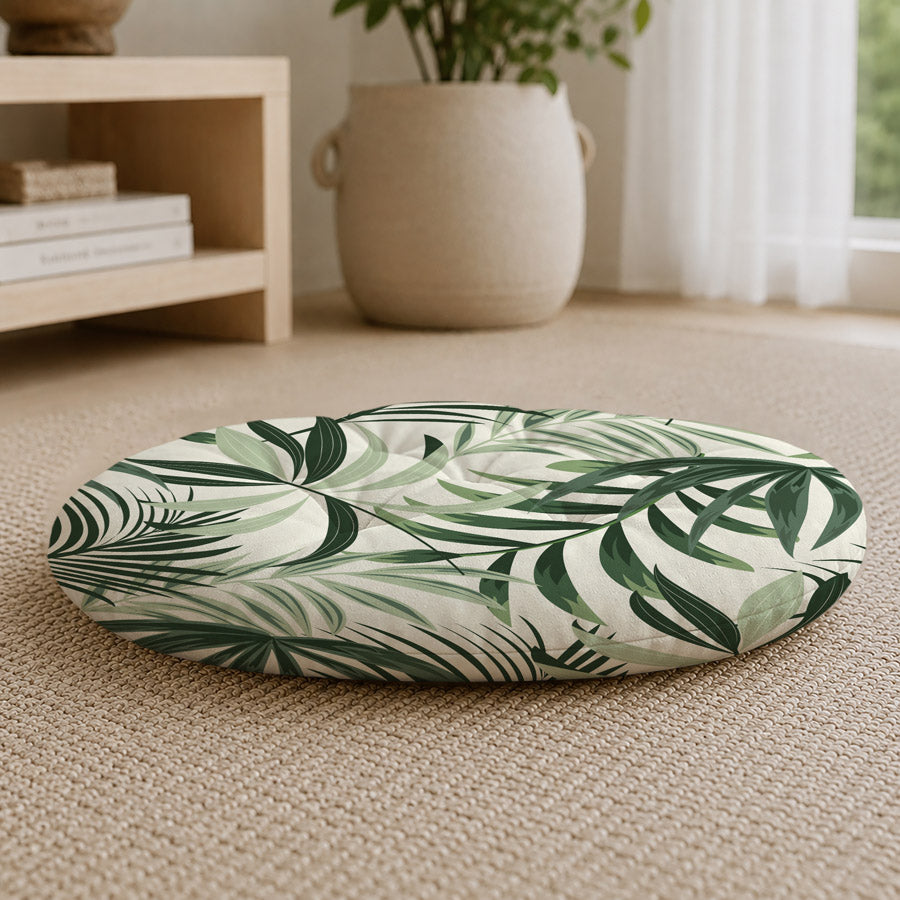 Tropical Vibes Printed Round Chair Cushion