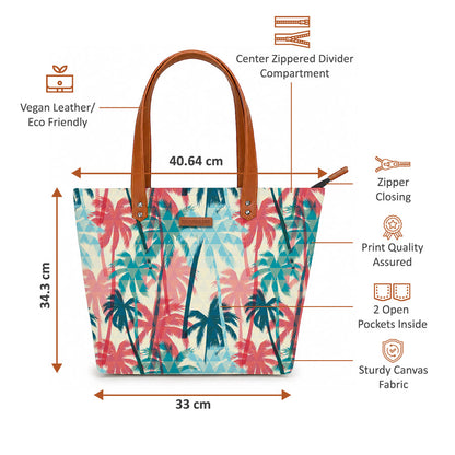 Tropical Isle Oversized Shoppers Tote Bag For Women