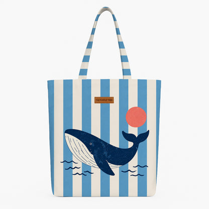 BLUE TIDE WHALE TOTE