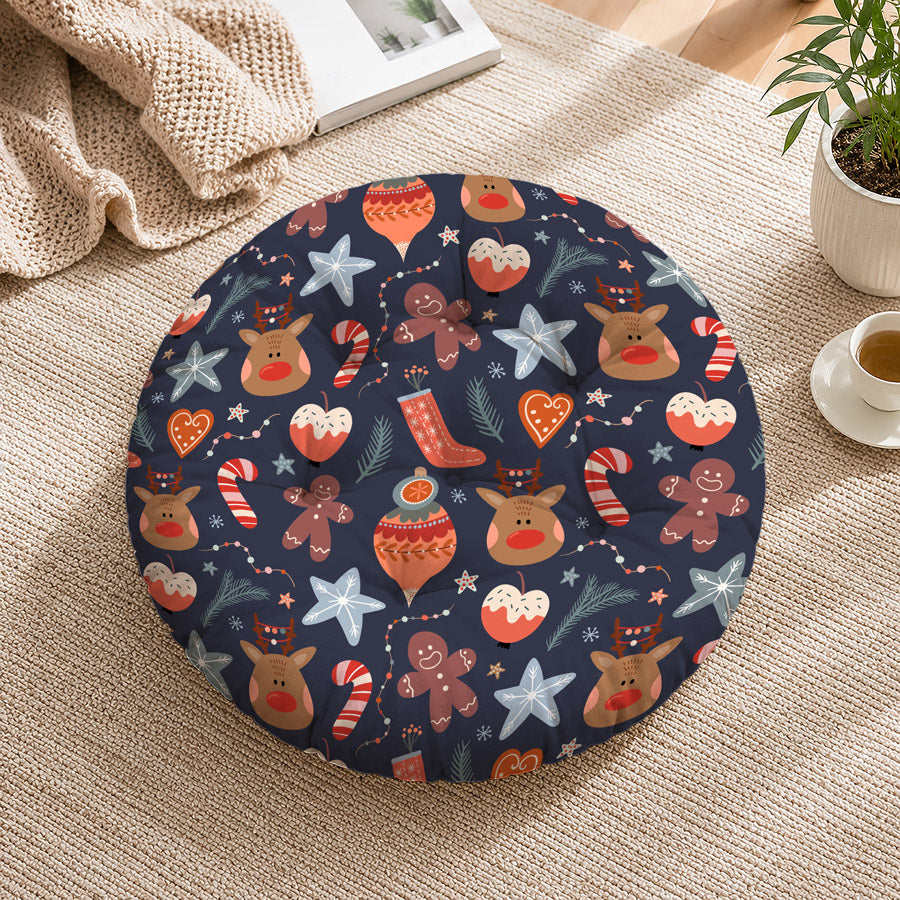 Christmas Round Chair Cushion Chair Pad