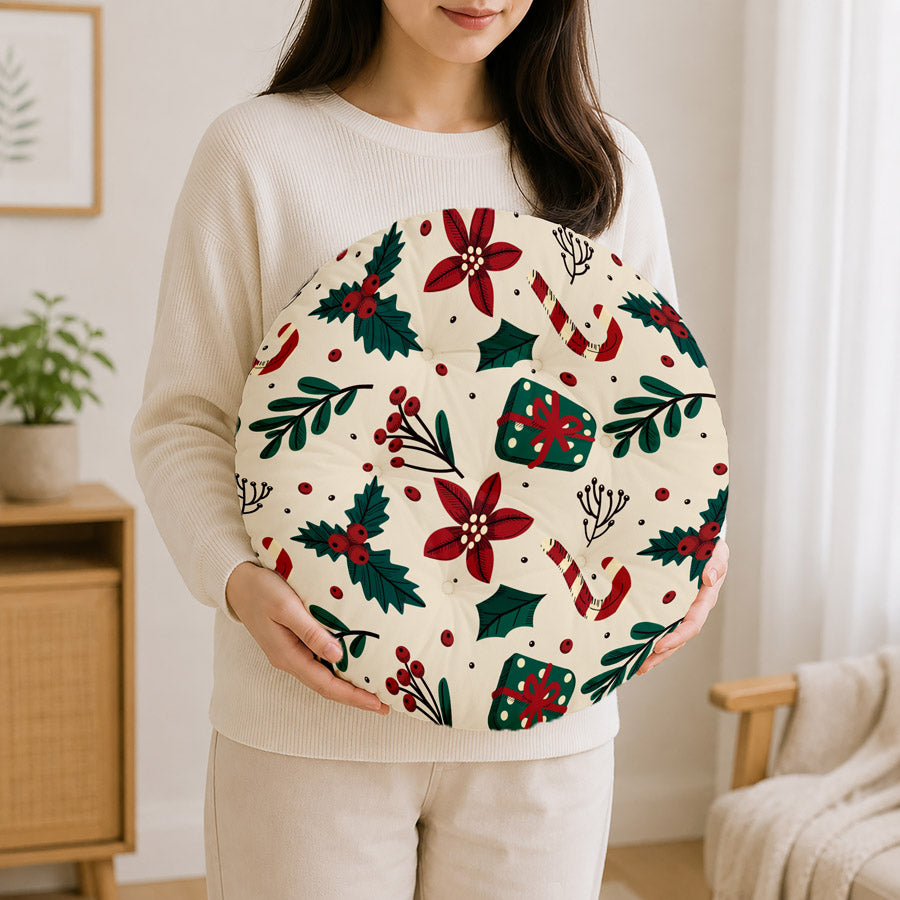 Christmas Round Chair Cushion Chair Pad