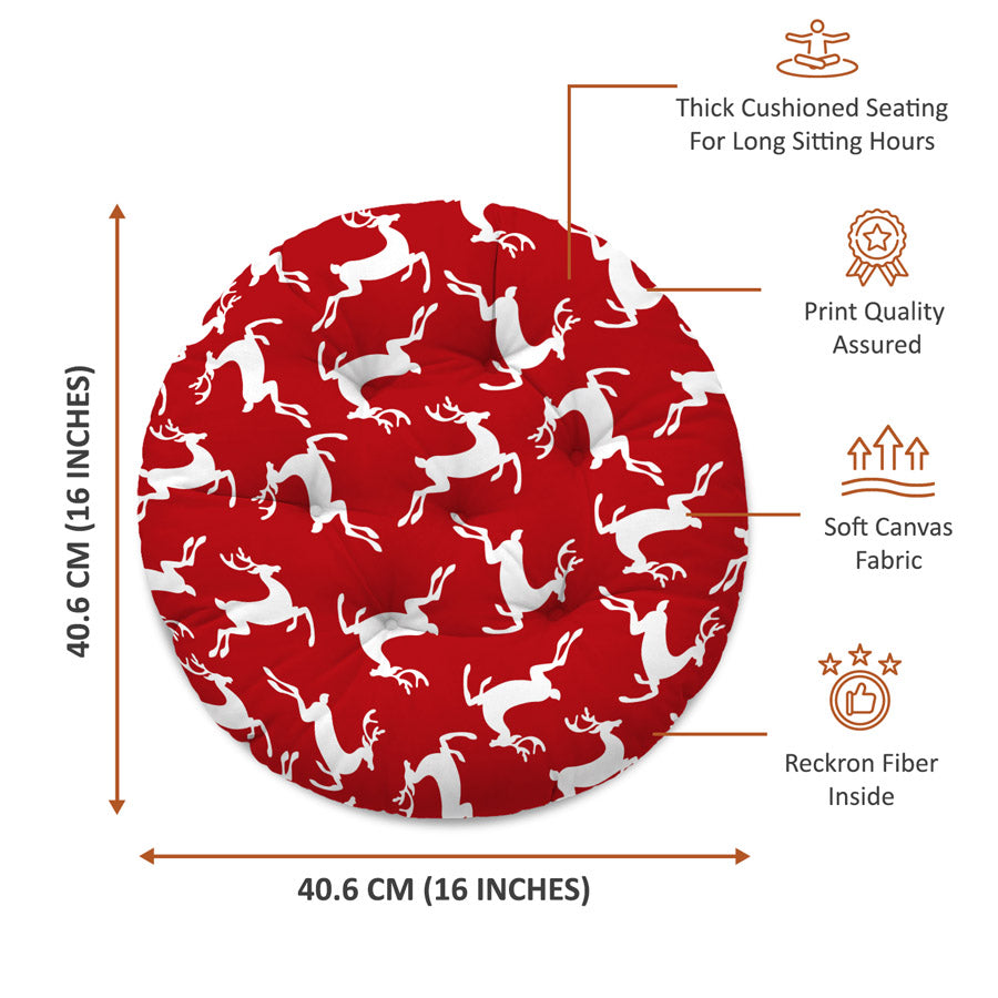 Reindeer Print Chair Cushion Chair Pad