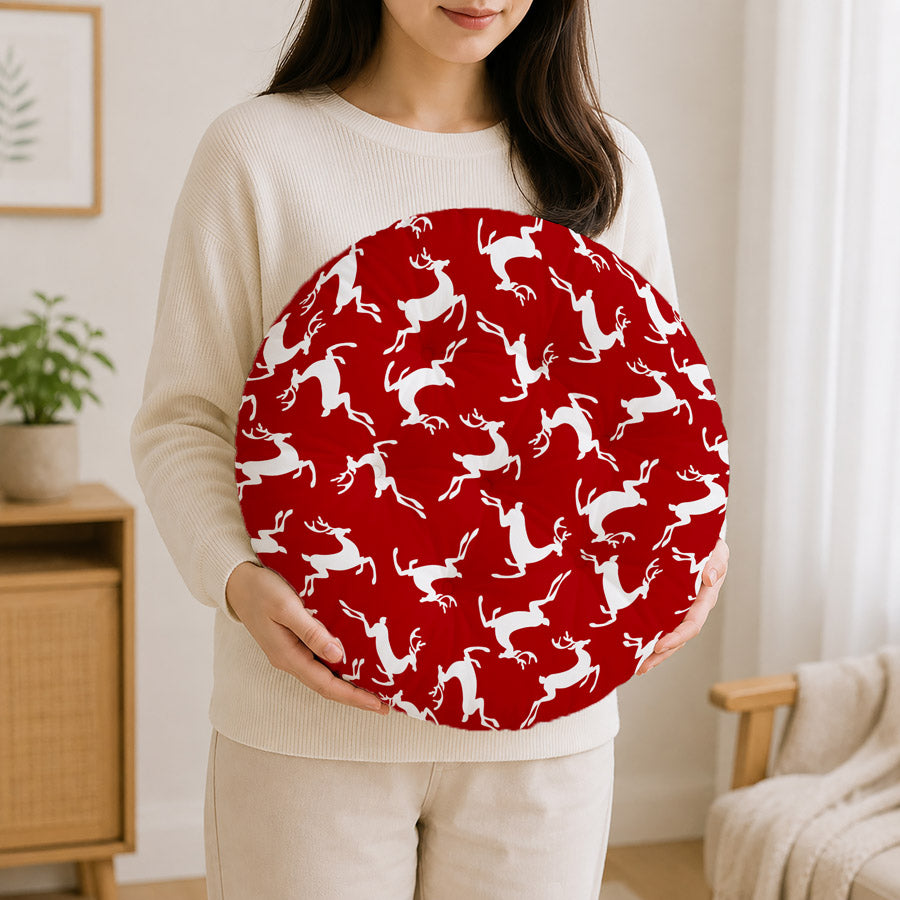 Reindeer Print Chair Cushion Chair Pad