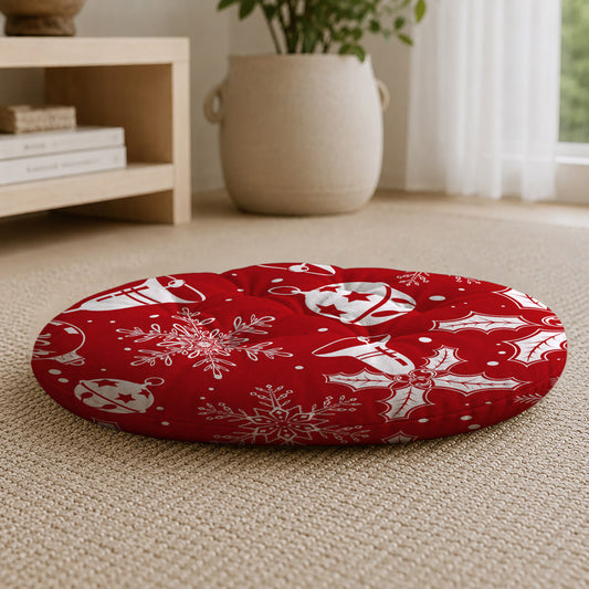 Christmas Ornaments Round Cushion Chair Pad