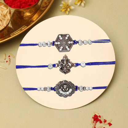 Divine Silver Ganesha Rakhi