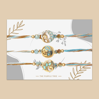 Blue Peacock Krishna Rakhis