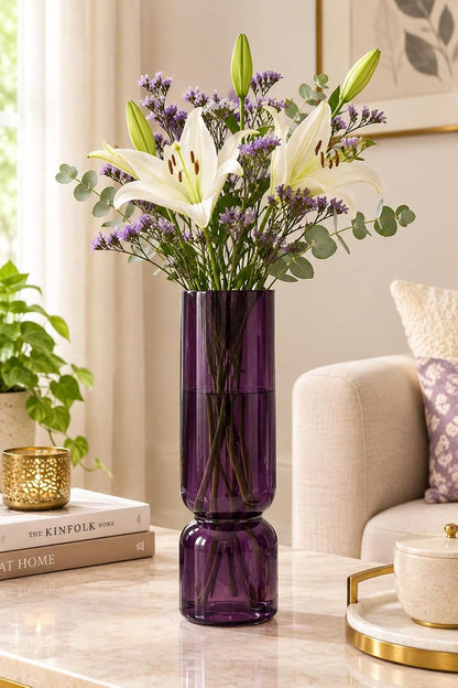 Mulberry Wine Hourglass Flower Vase